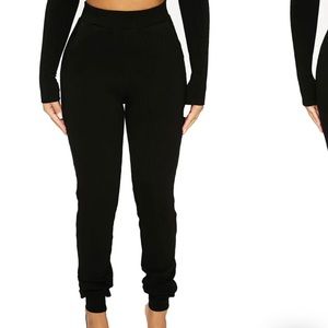 Snatched High Waist Ribbed Joggers